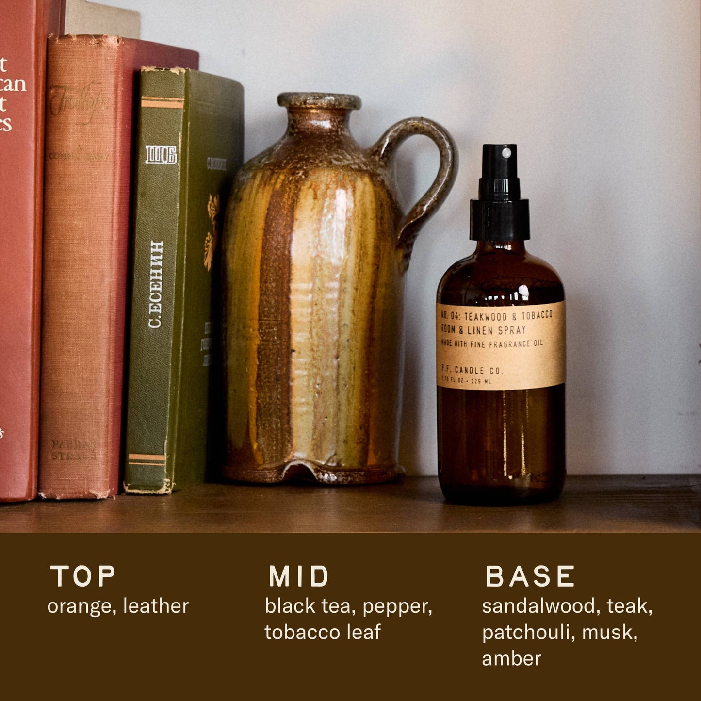 P.F. Candle Teakwood & Tobacco Room & Linen Spray