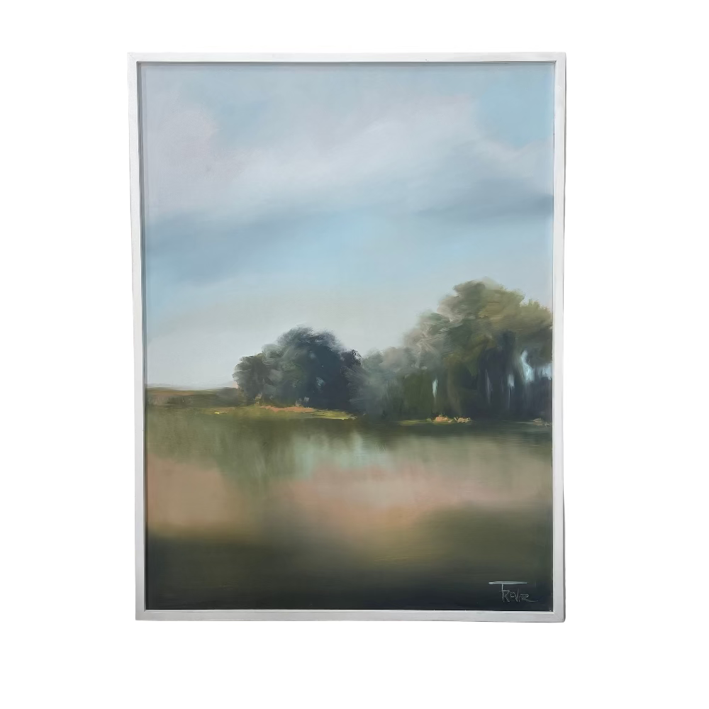Framed Marshscape painting