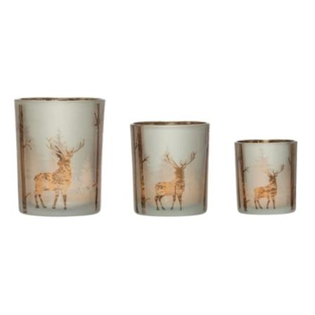Mercury Glass Candle Holder