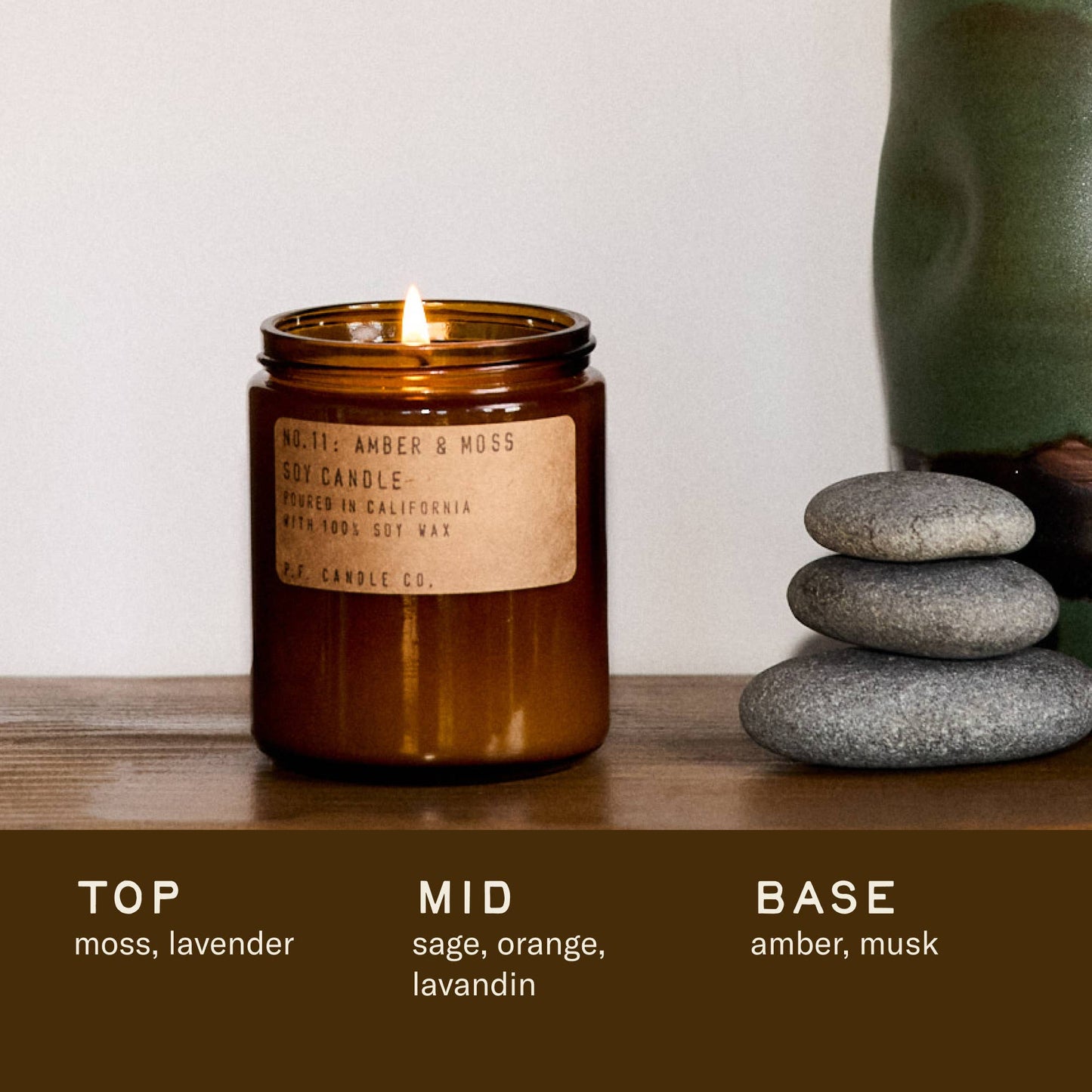 P.F. Candle - Amber + Moss