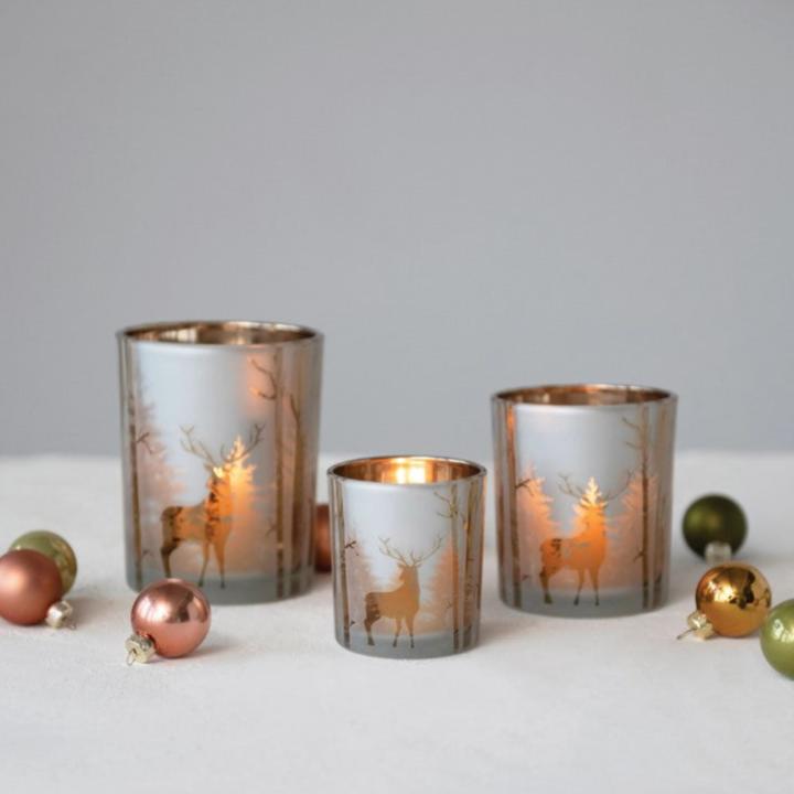 Mercury Glass Candle Holder