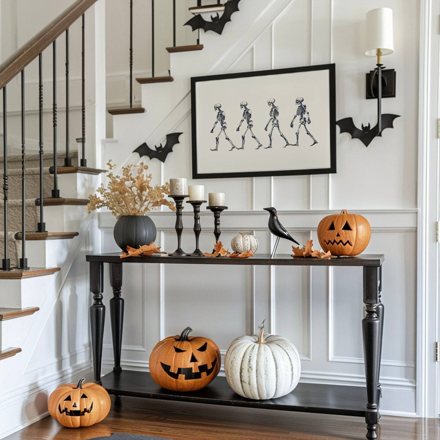 Abbey Road Skeletons Halloween Art Print
