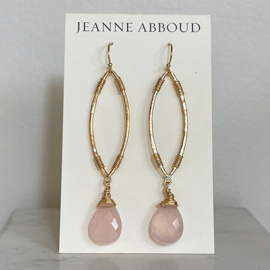 Pink Quartz Earrings