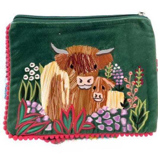 Embroidered Zip Pouch