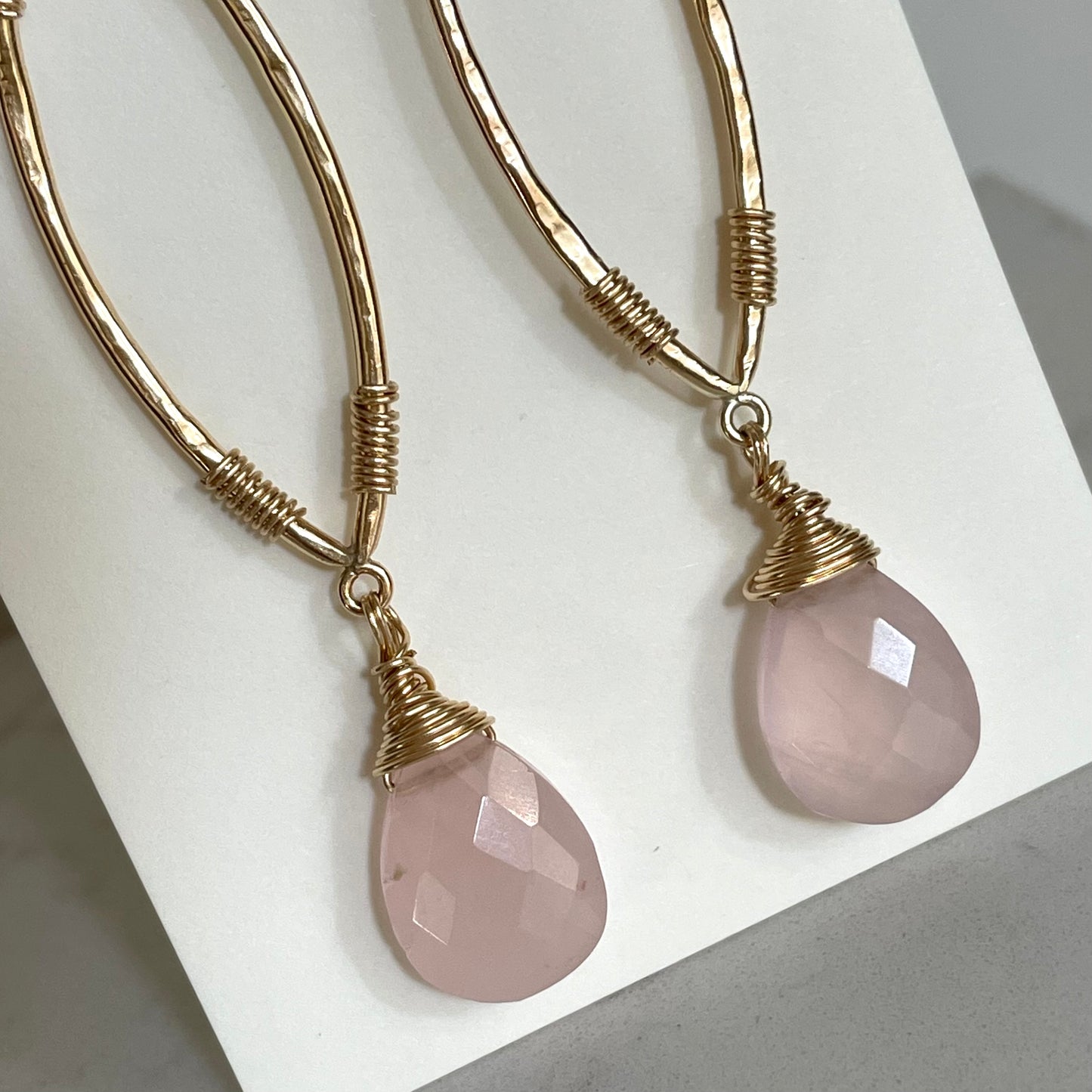 Pink Quartz Earrings