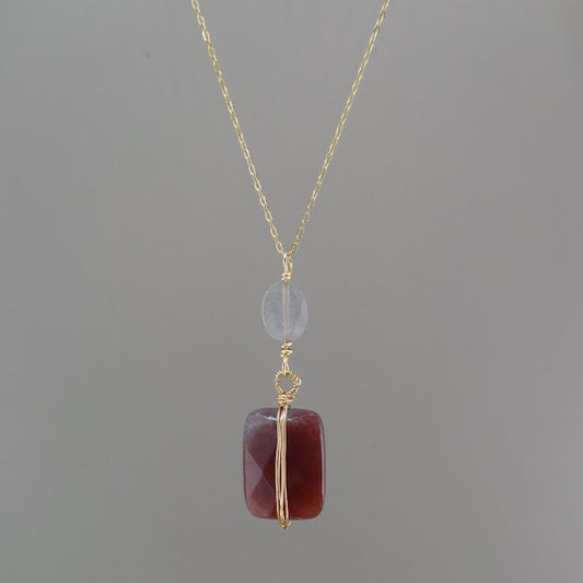 Jasper & Moonstone Gemstone Necklace