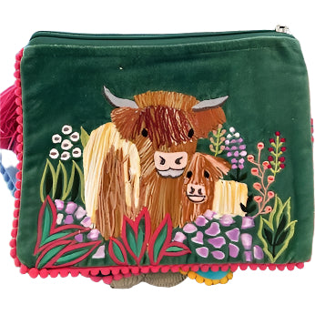 Embroidered Zip Pouch