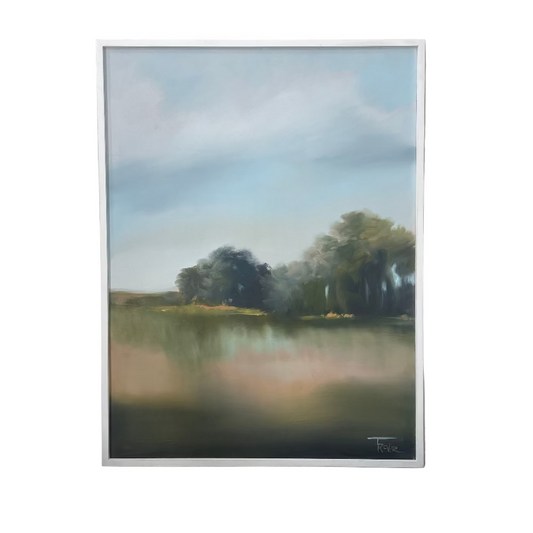 Framed Marshscape painting