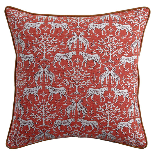 Funky Cheetah Ruby Outdoor Pillow