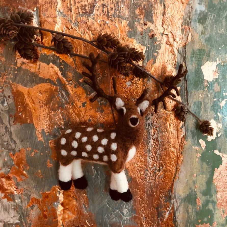 Stag Hanging Felt Ornament
