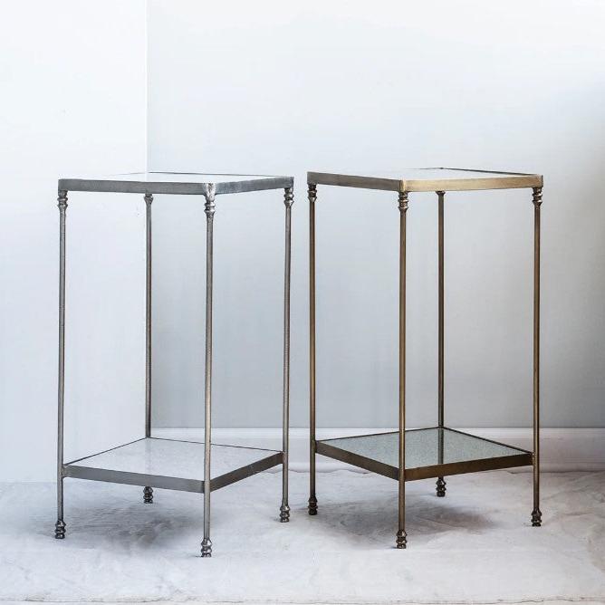 Luxe Side Table with Glass