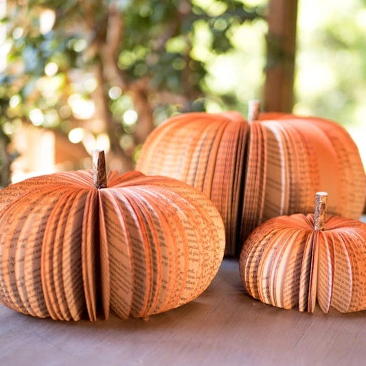 Upcycled Book Pumpkins