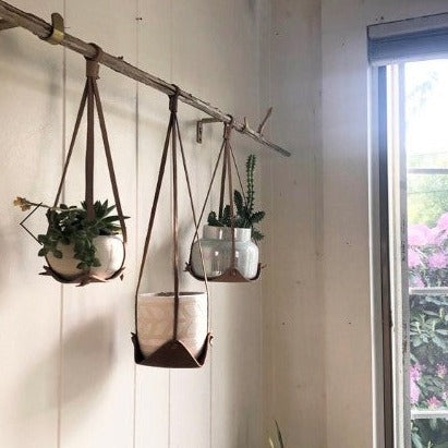 Hanging Leather Plant Hanger