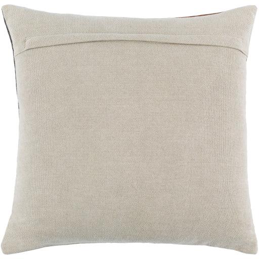 Leather and Gray Pillow - HOME
