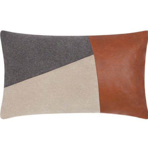 Leather Lumbar Pillow - HOME