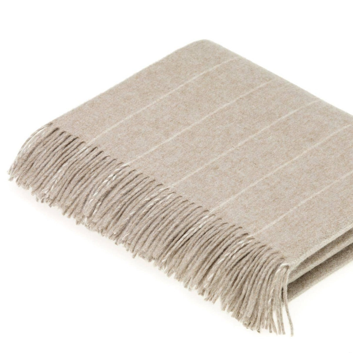 Pinstripe Beige Throw - HOME