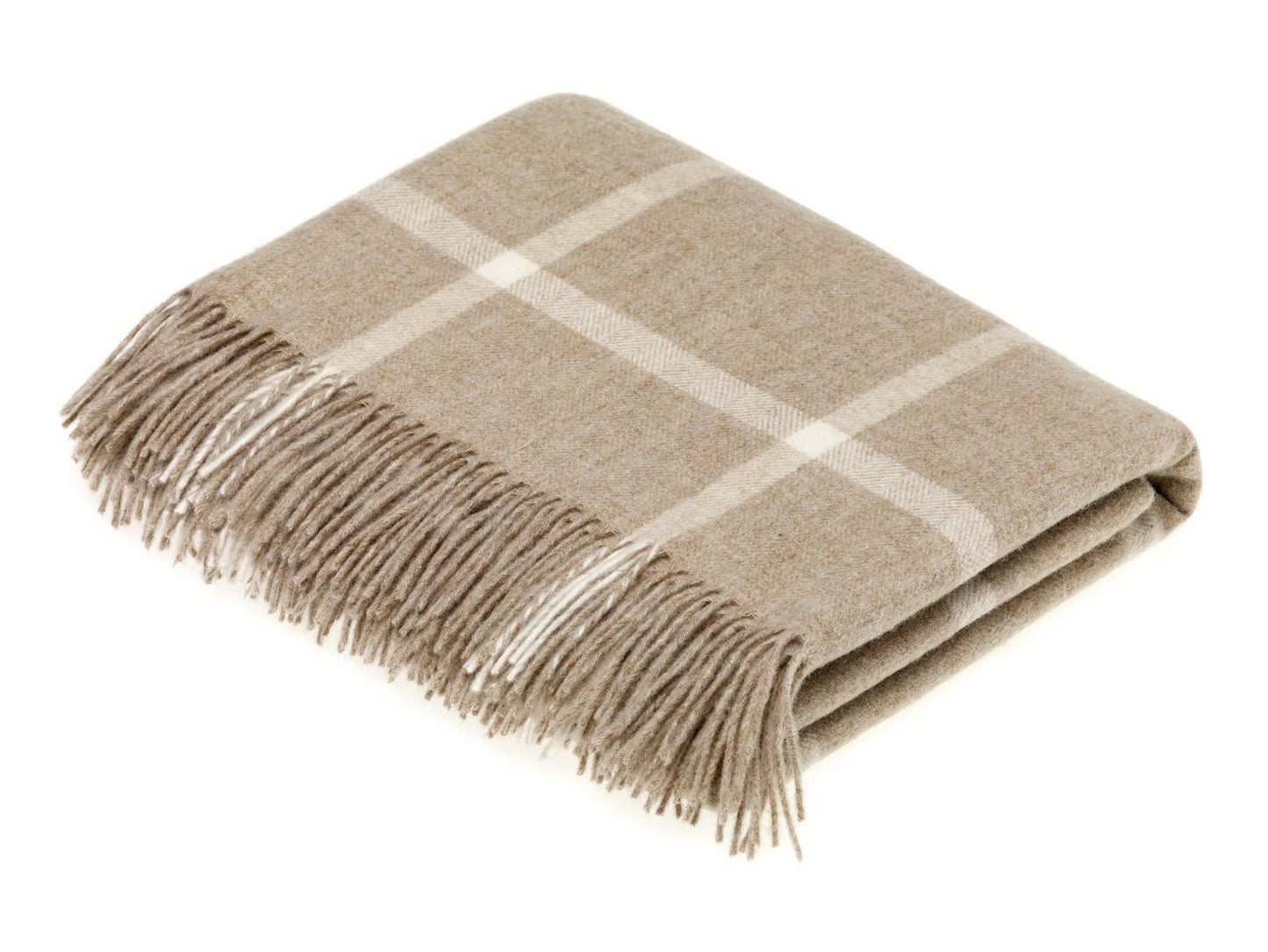 Windowpane Beige Throw - HOME