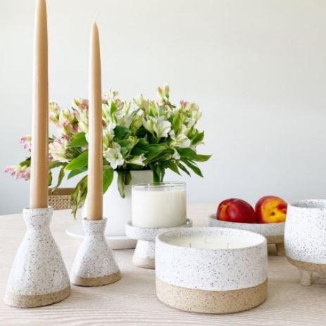 Ceramic taper candle holder - HOME