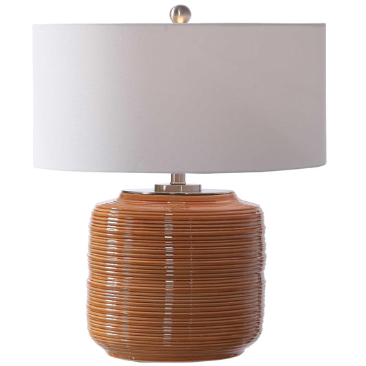 Orange Ceramic Table Lamp - HOME